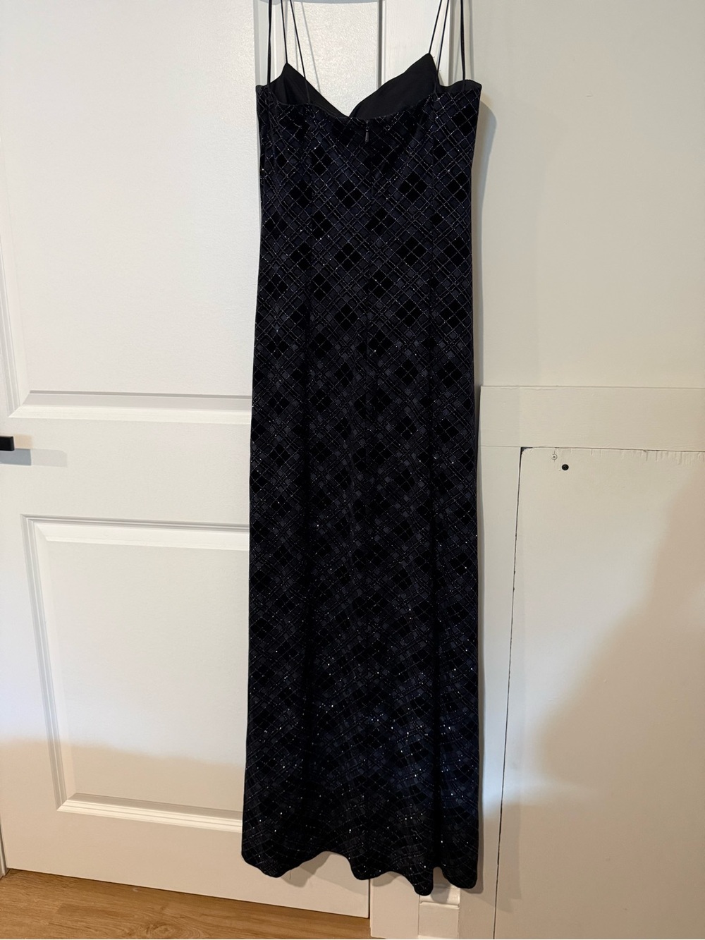Elegant Black Sequin Slip Dress with Thin Straps